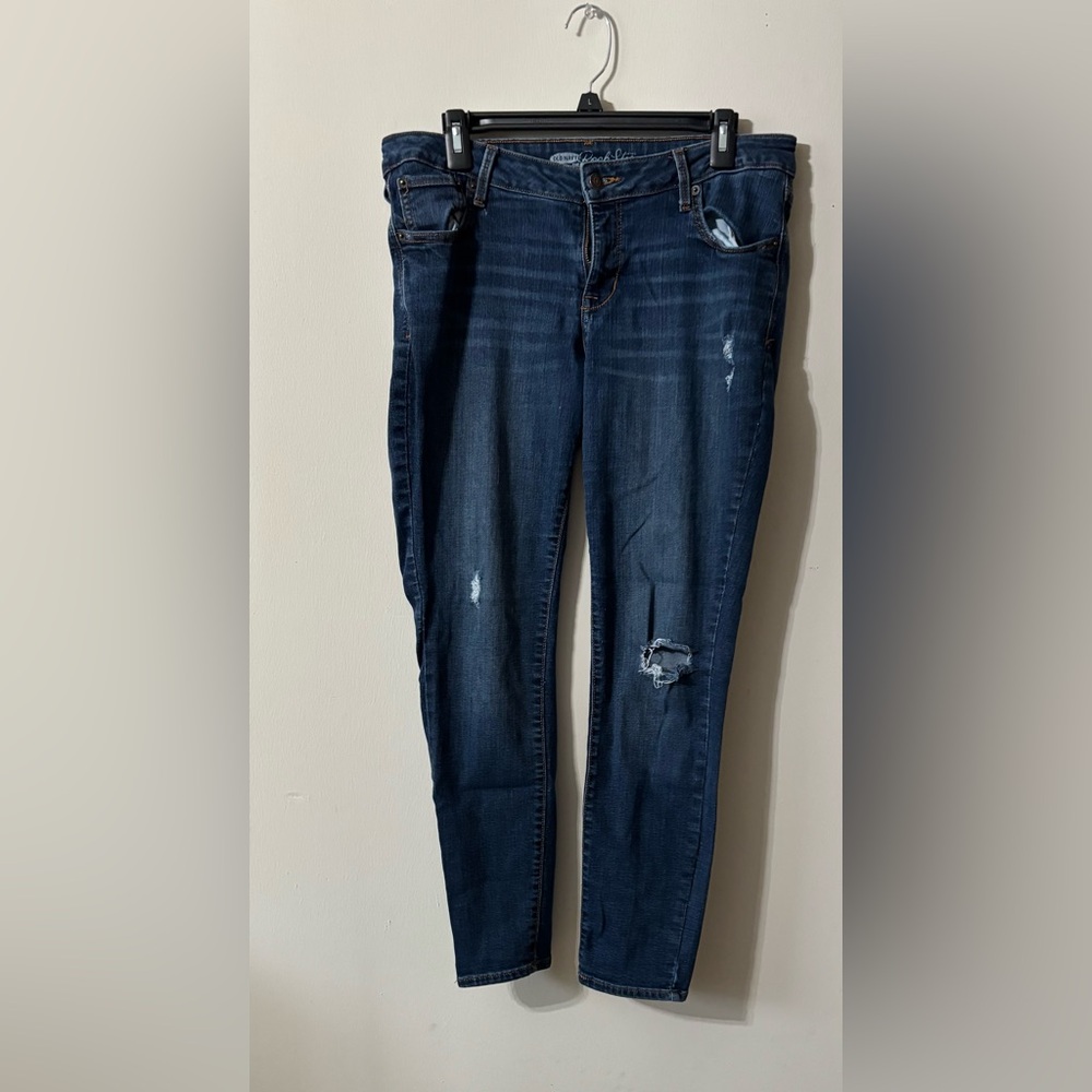14 regular - Old Navy Rockstar Dark Blue Distressed Jeans